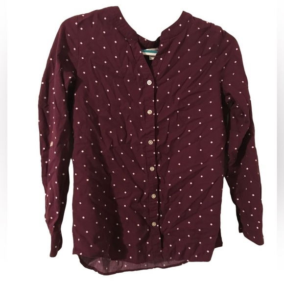 croft & barrow Tops - Croft & Barrow Purple & White Long Sleeve Button Up Women’s Size Small Shirt
